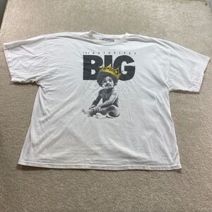 Horizon NY Notorious BIG Shirt Mens 3XL White Hip Hop Graphic Tee Biggie Smalls
